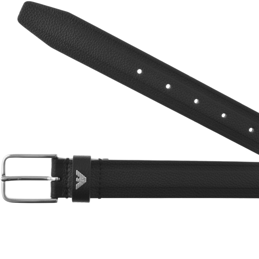 Image number 2 for Emporio Armani Leather Belt Black