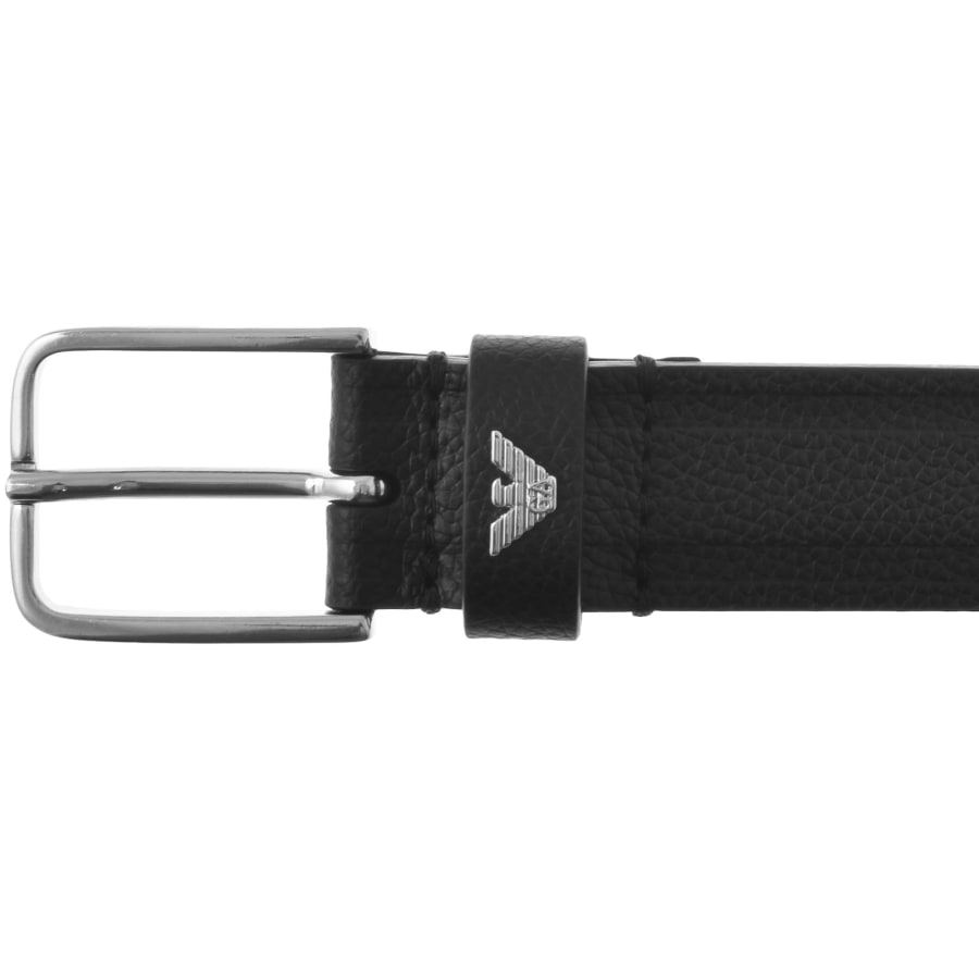 Image number 3 for Emporio Armani Leather Belt Black