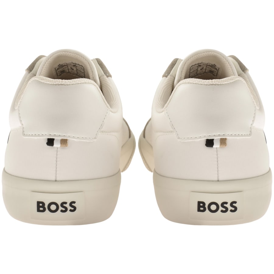 Image number 2 for BOSS Aiden Tennis Trainers Light Beige