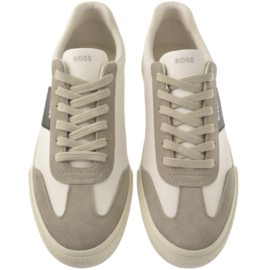 Image number 3 for BOSS Aiden Tennis Trainers Light Beige