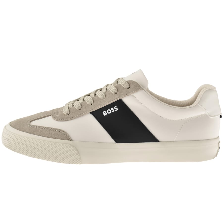 Image number 1 for BOSS Aiden Tennis Trainers Light Beige