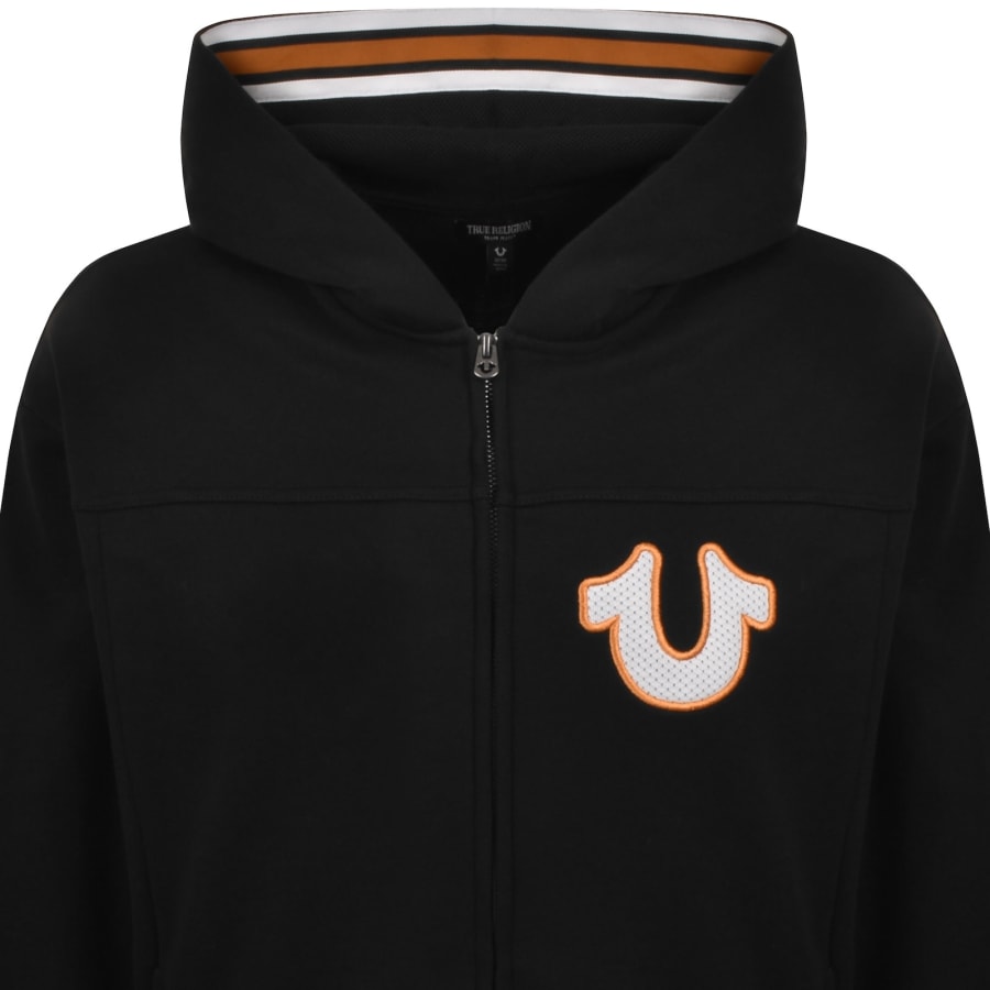 Image number 3 for True Religion Applique Full Zip Hoodie Black