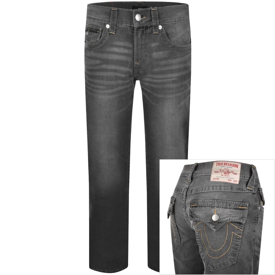 Image number 1 for True Religion Ricky Straight Jeans Grey