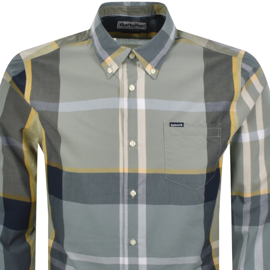 Image number 2 for Barbour Harris Check Long Sleeved Shirt Green