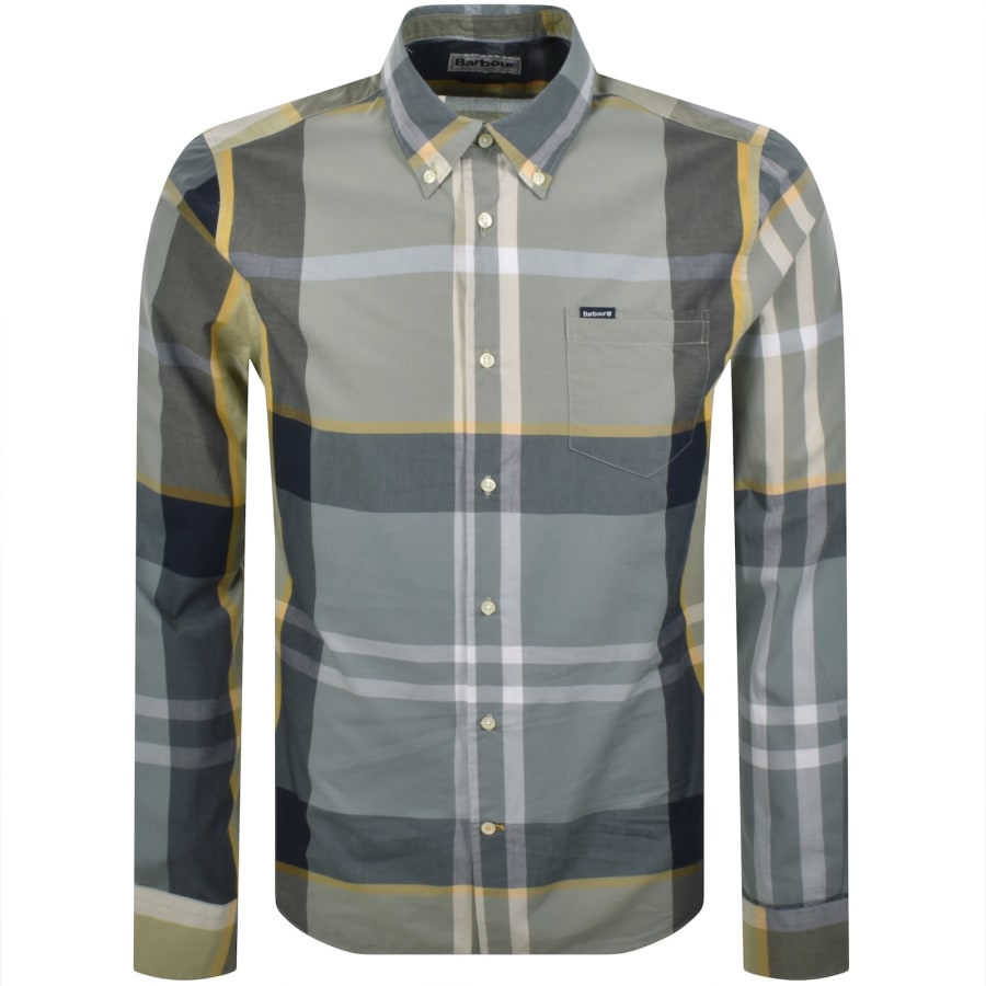 Image number 1 for Barbour Harris Check Long Sleeved Shirt Green