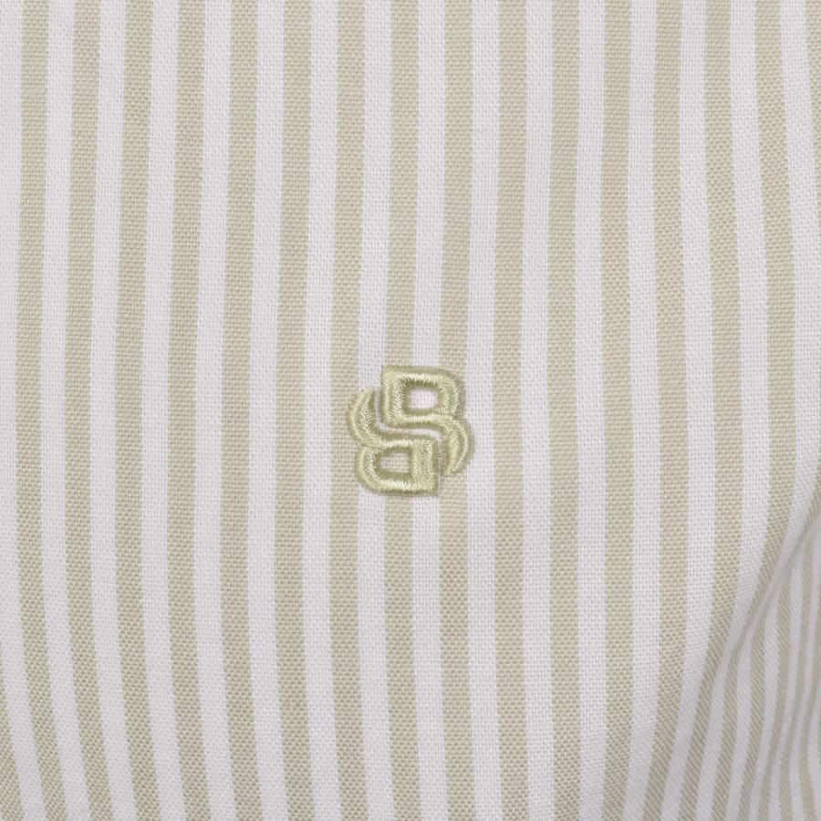 Image number 3 for BOSS H Liam Striped Shirt Open Beige