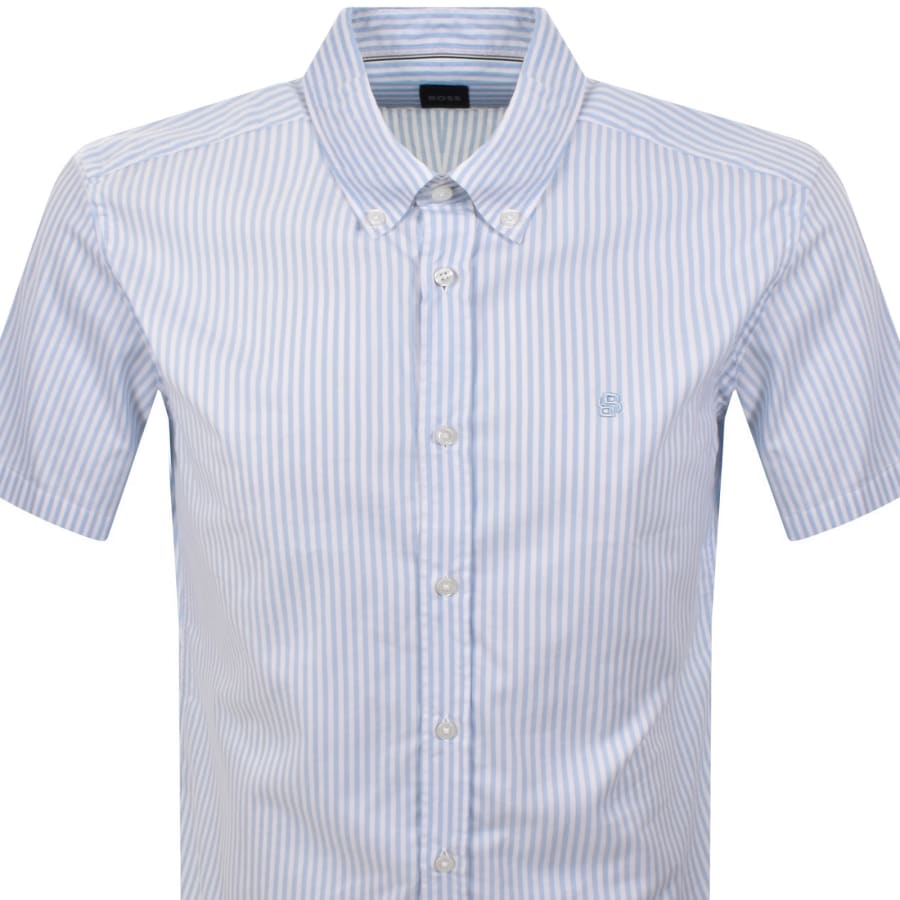 Image number 2 for BOSS H Liam Striped Shirt Light Blue
