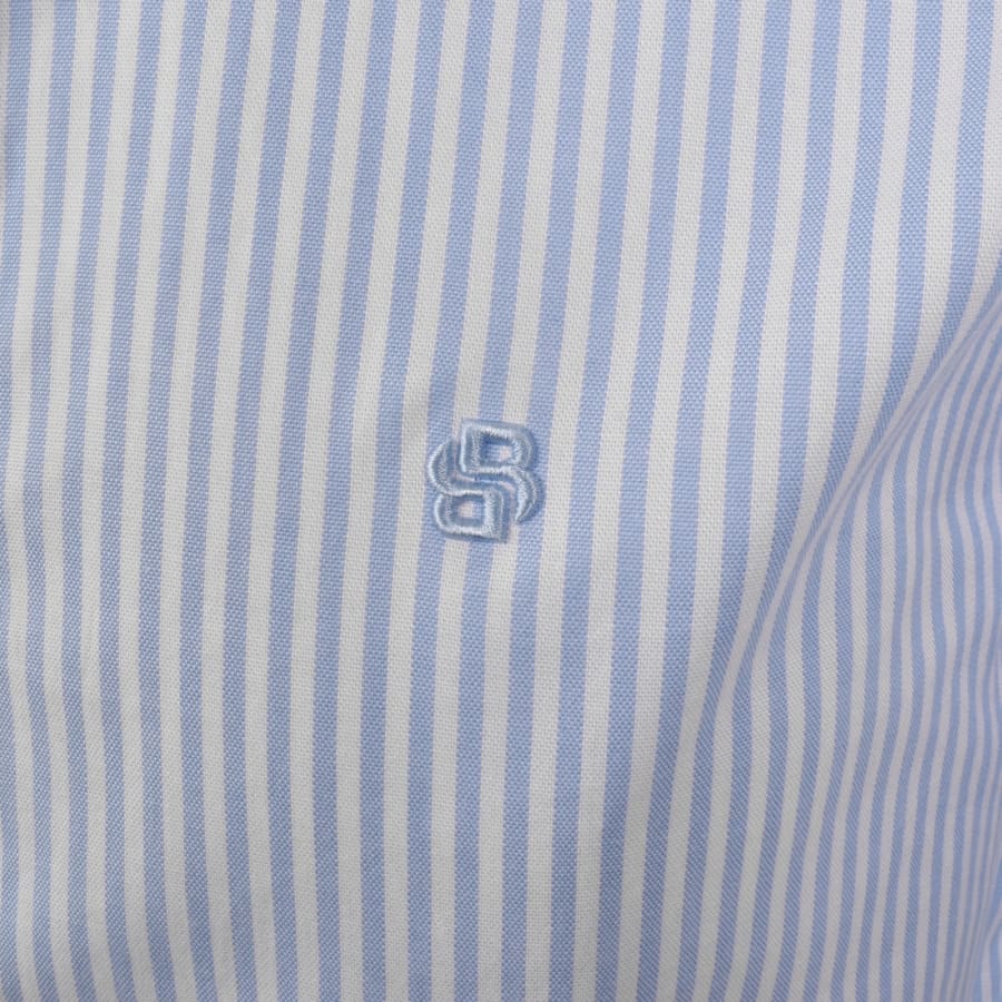 Image number 3 for BOSS H Liam Striped Shirt Light Blue