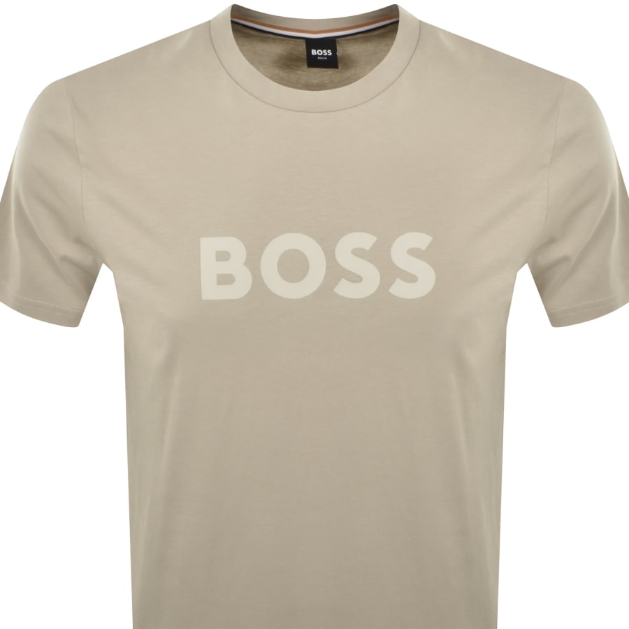 Image number 2 for BOSS Beachwear Logo T Shirt Light Beige