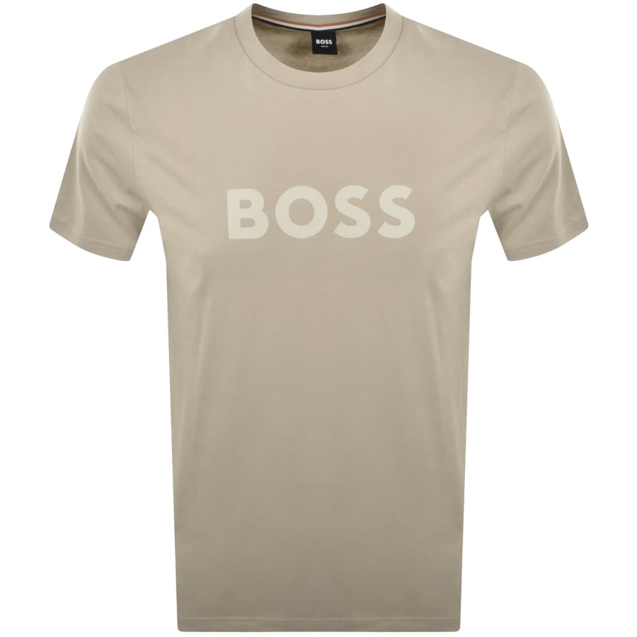 Image number 1 for BOSS Beachwear Logo T Shirt Light Beige