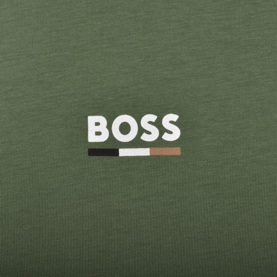 Image number 3 for BOSS Slim Fit Beach T Shirt Green