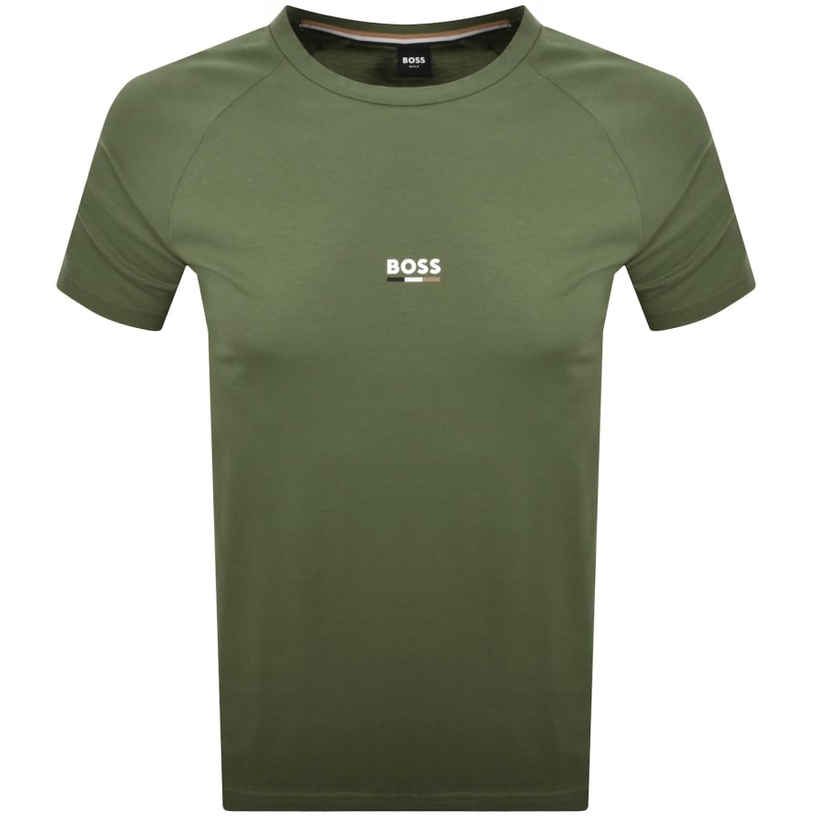 Image number 1 for BOSS Slim Fit Beach T Shirt Green