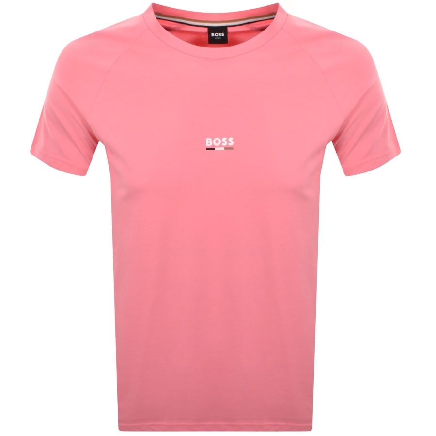 Image number 1 for BOSS Slim Fit Beach T Shirt Pink
