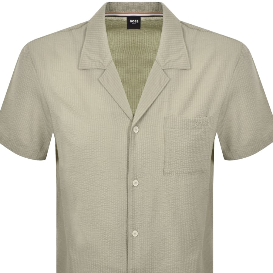 Image number 2 for BOSS Relax Beach Shirt Light Beige