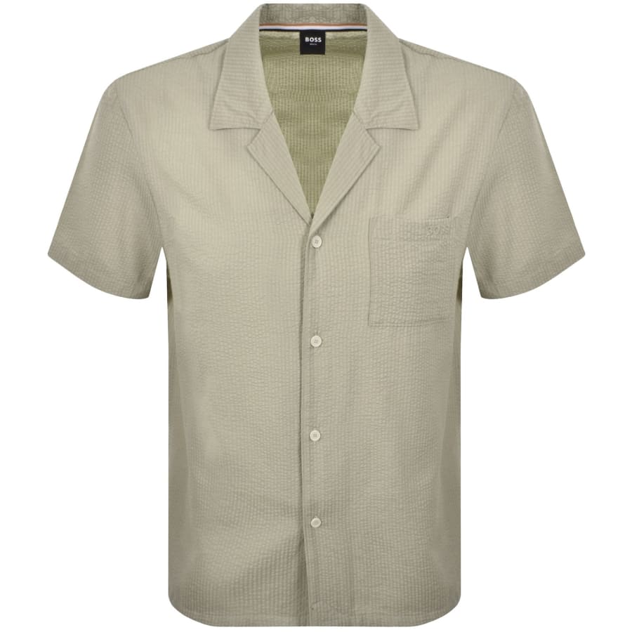Image number 1 for BOSS Relax Beach Shirt Light Beige