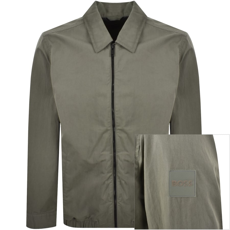 Image number 1 for BOSS Loppo Full Zip Overshirt Grey
