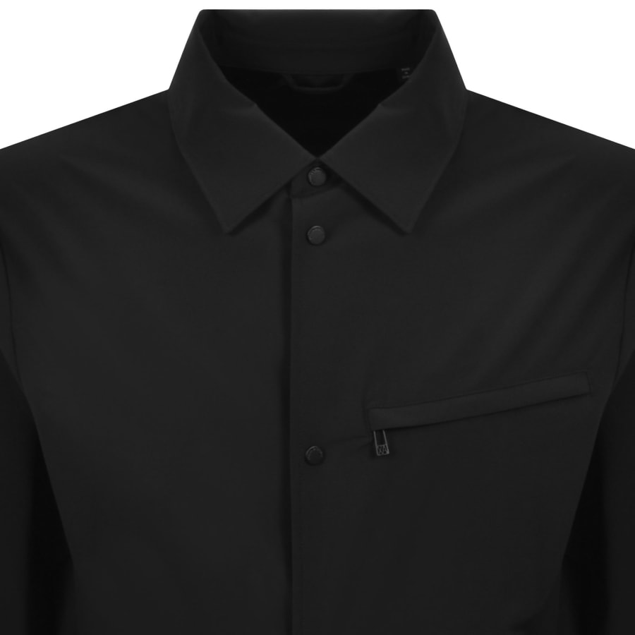 Image number 2 for Armani Exchange Nylon Overshirt Black