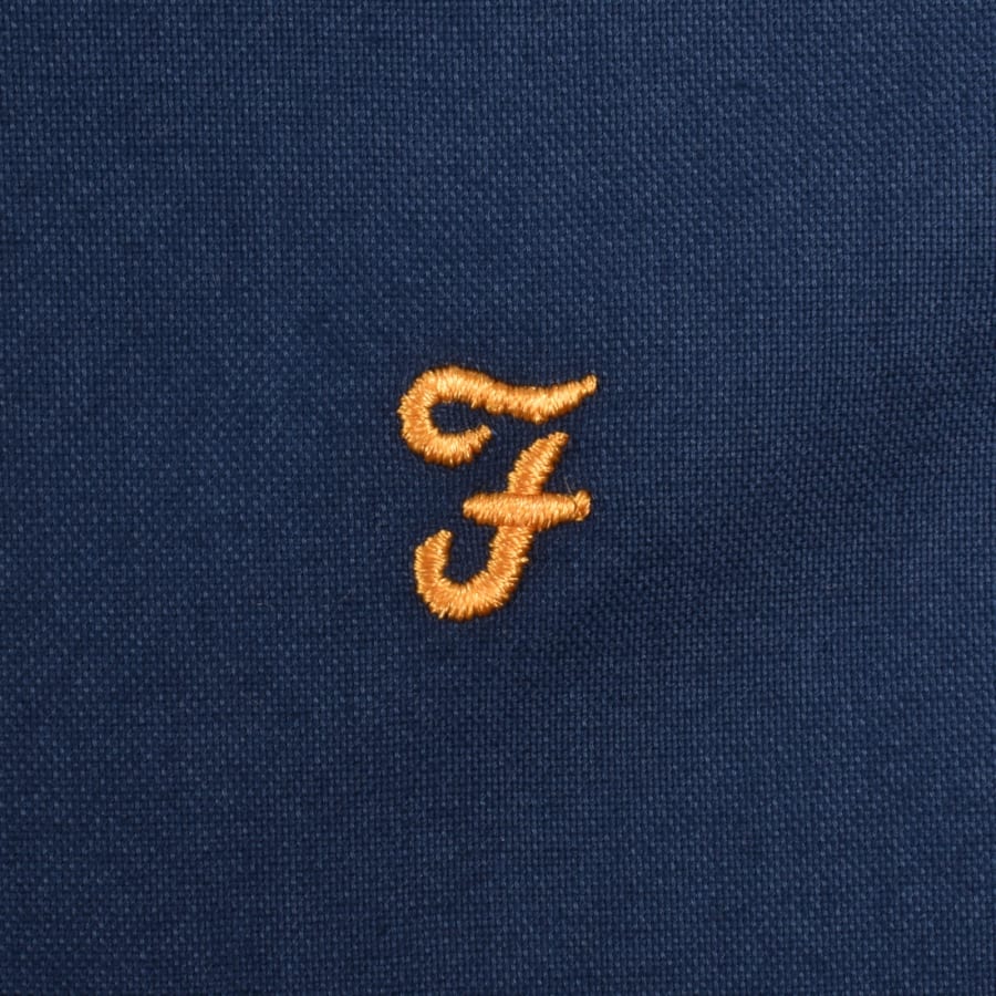 Image number 3 for Farah Brewer Short Sleeve Shirt Aegean Blue