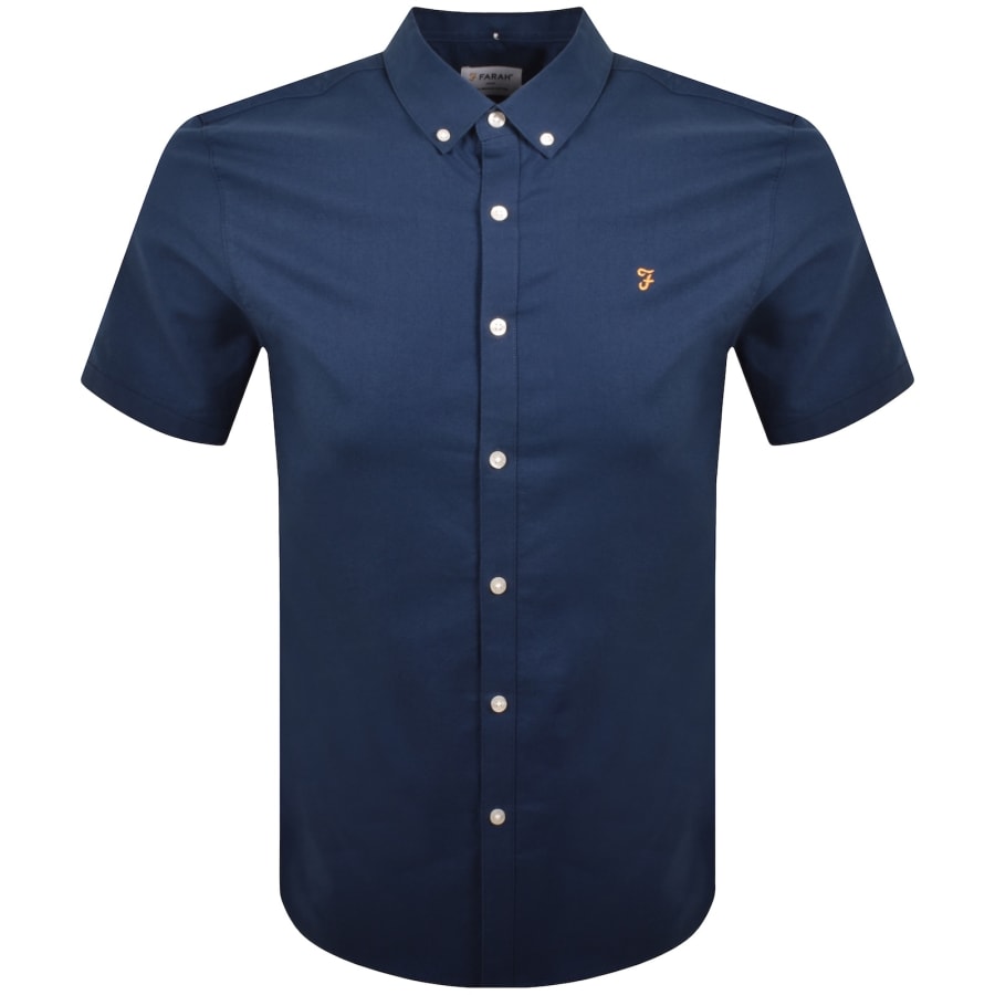 Image number 1 for Farah Brewer Short Sleeve Shirt Aegean Blue