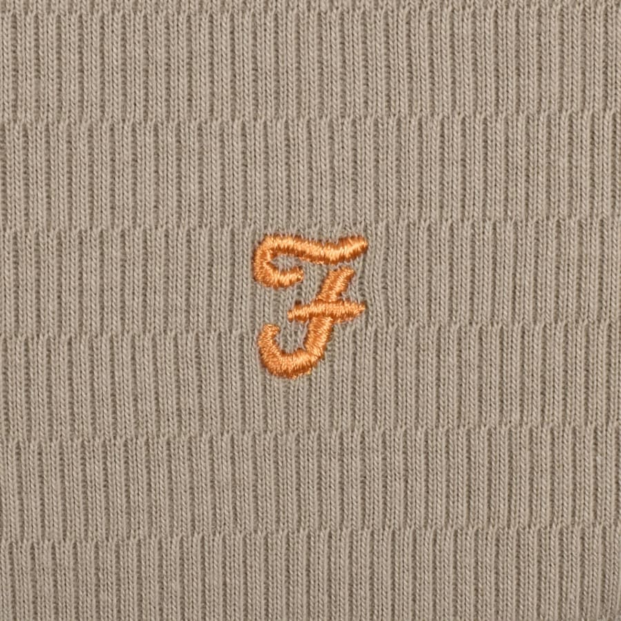 Image number 3 for Farah Clement Textured Polo Stone Grey