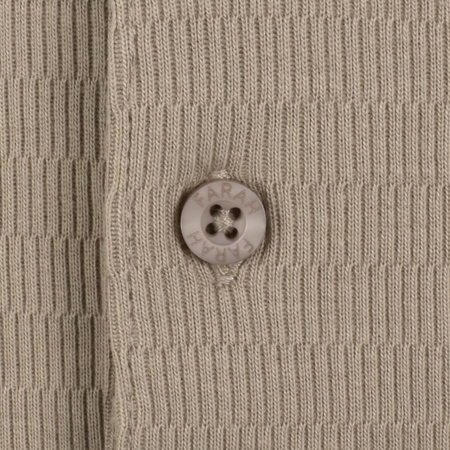 Image number 4 for Farah Clement Textured Polo Stone Grey