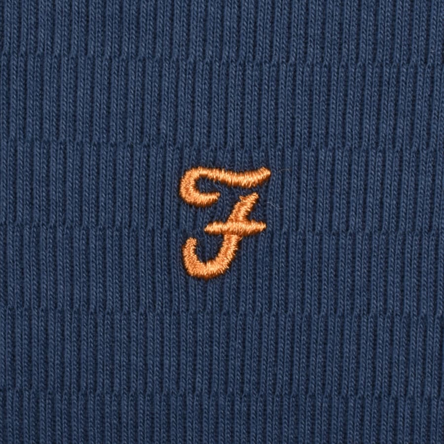 Image number 3 for Farah Clement Textured Polo Aegean Blue