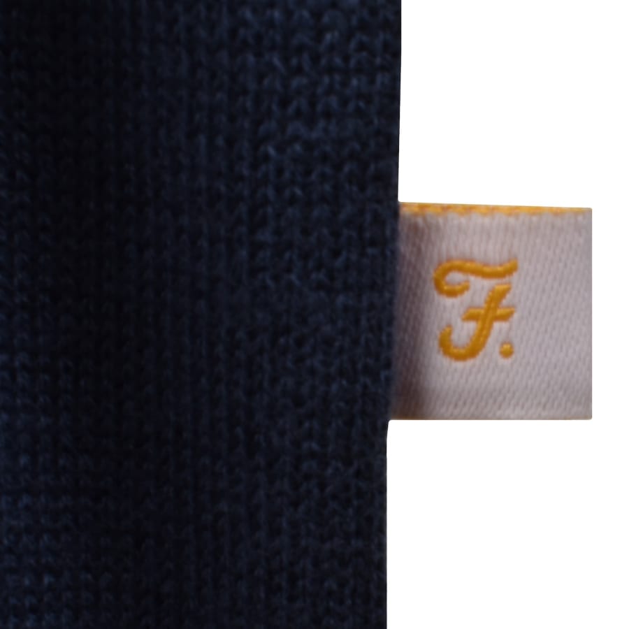 Image number 3 for Farah Poplar Knitted Polo Shirt Aegean Blue