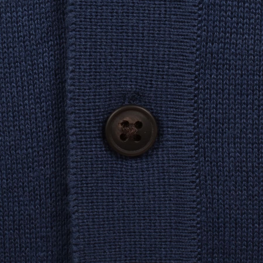 Image number 4 for Farah Poplar Knitted Polo Shirt Aegean Blue
