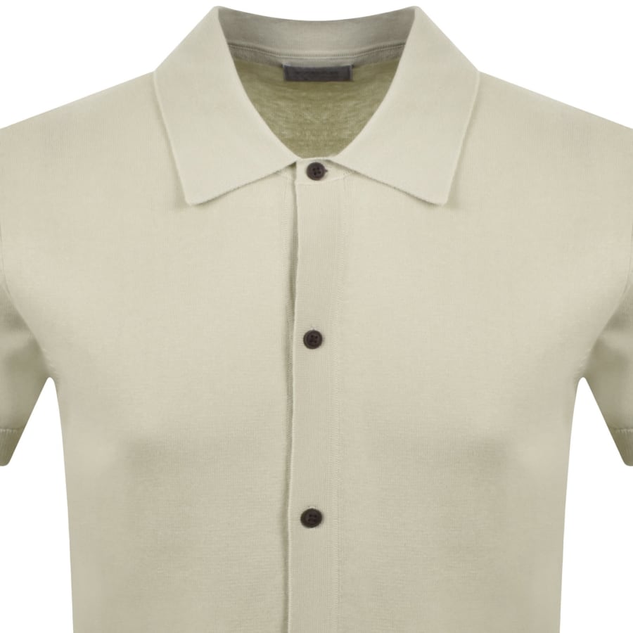 Image number 2 for Farah Poplar Knitted Polo Shirt Soft Green