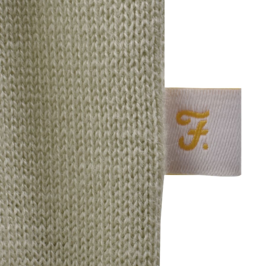 Image number 3 for Farah Poplar Knitted Polo Shirt Soft Green