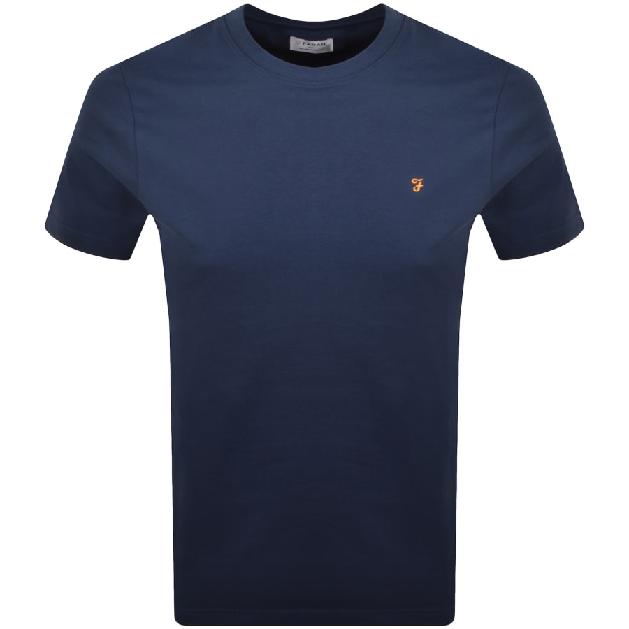 Image number 1 for Farah Danny Regular Fit T Shirt Aegean Blue