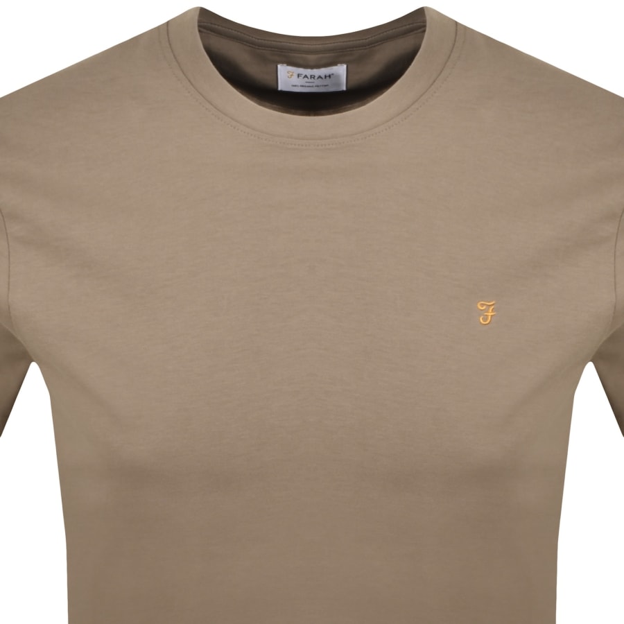 Image number 2 for Farah Danny Regular Fit T Shirt Stone Grey