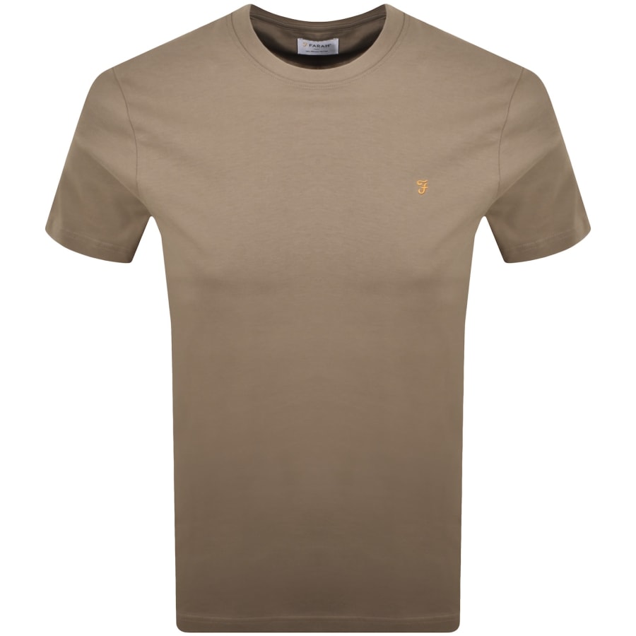 Image number 1 for Farah Danny Regular Fit T Shirt Stone Grey