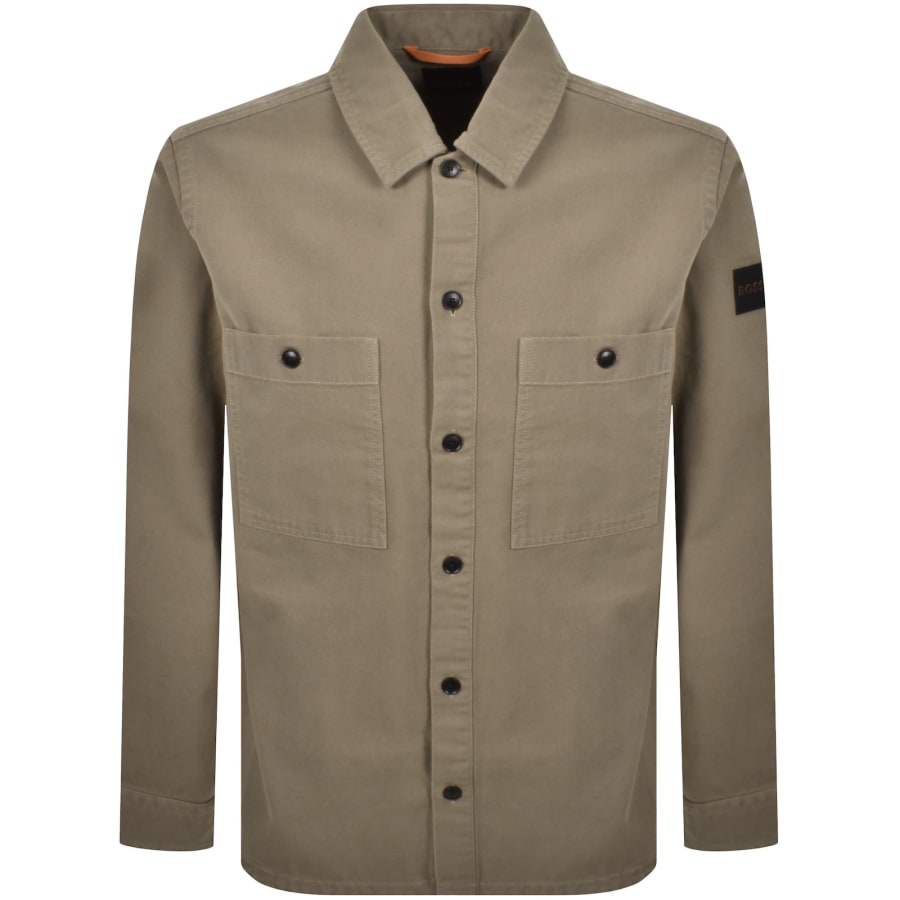 Image number 2 for BOSS Locky 2 Overshirt Khaki