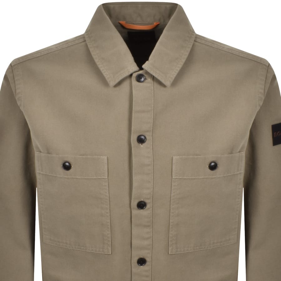 Image number 3 for BOSS Locky 2 Overshirt Khaki