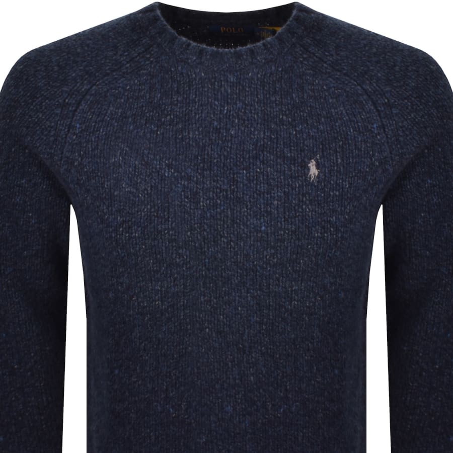 Image number 2 for Ralph Lauren Wool Blend Knit Jumper Navy
