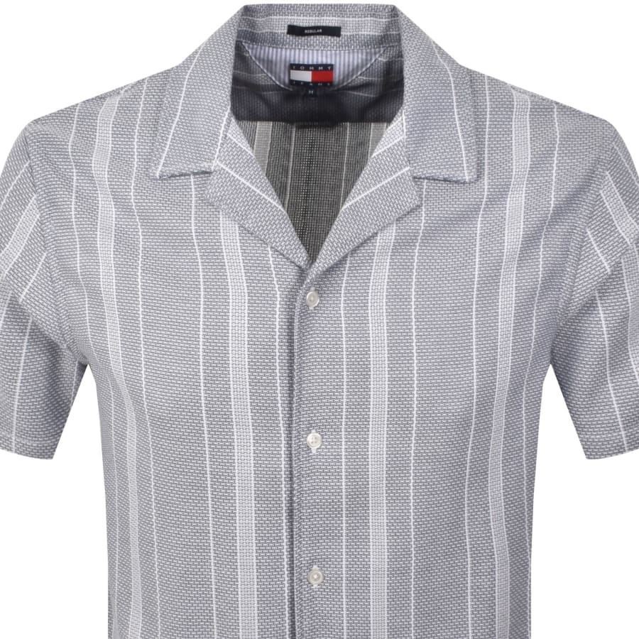 Image number 2 for Tommy Jeans Silt Stripes Shirt Blue