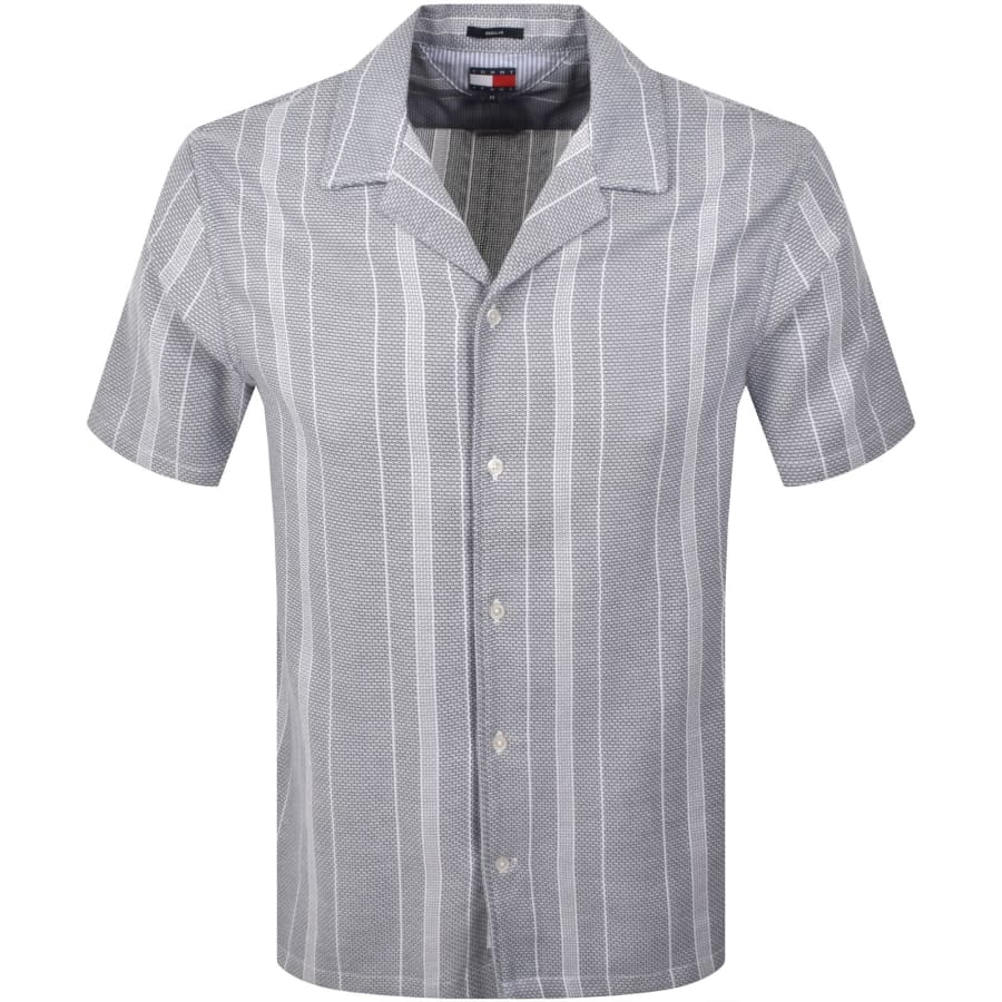 Image number 1 for Tommy Jeans Silt Stripes Shirt Blue