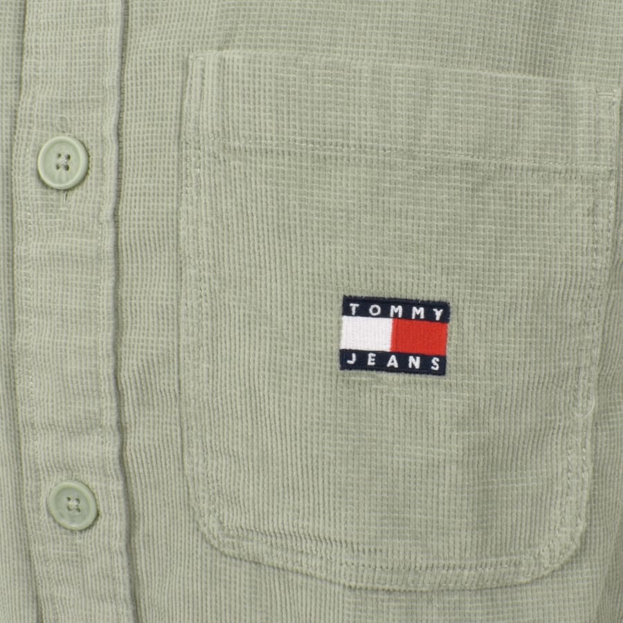 Image number 3 for Tommy Jeans Corduroy Overshirt Green
