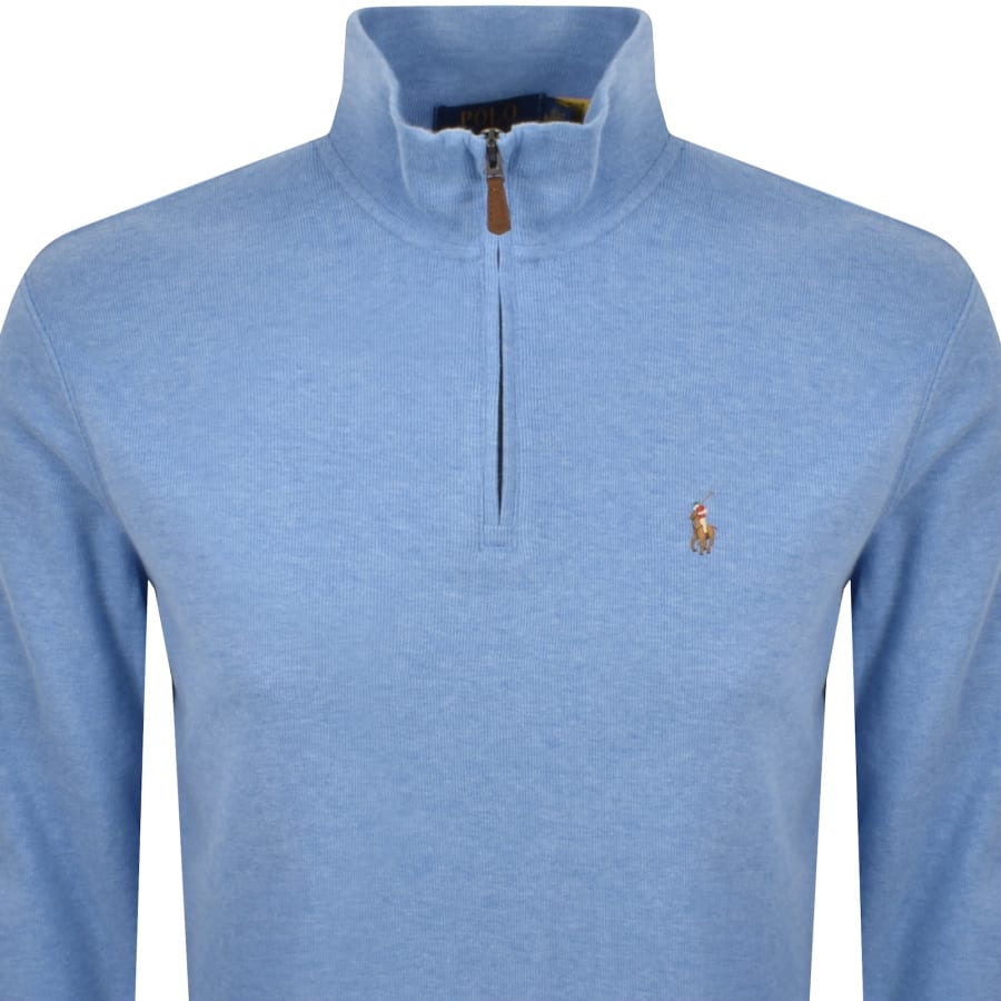 Image number 2 for Ralph Lauren Half Zip Sweatshirt Blue