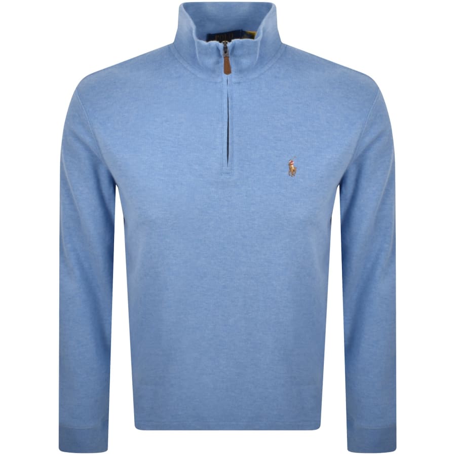 Image number 1 for Ralph Lauren Half Zip Sweatshirt Blue