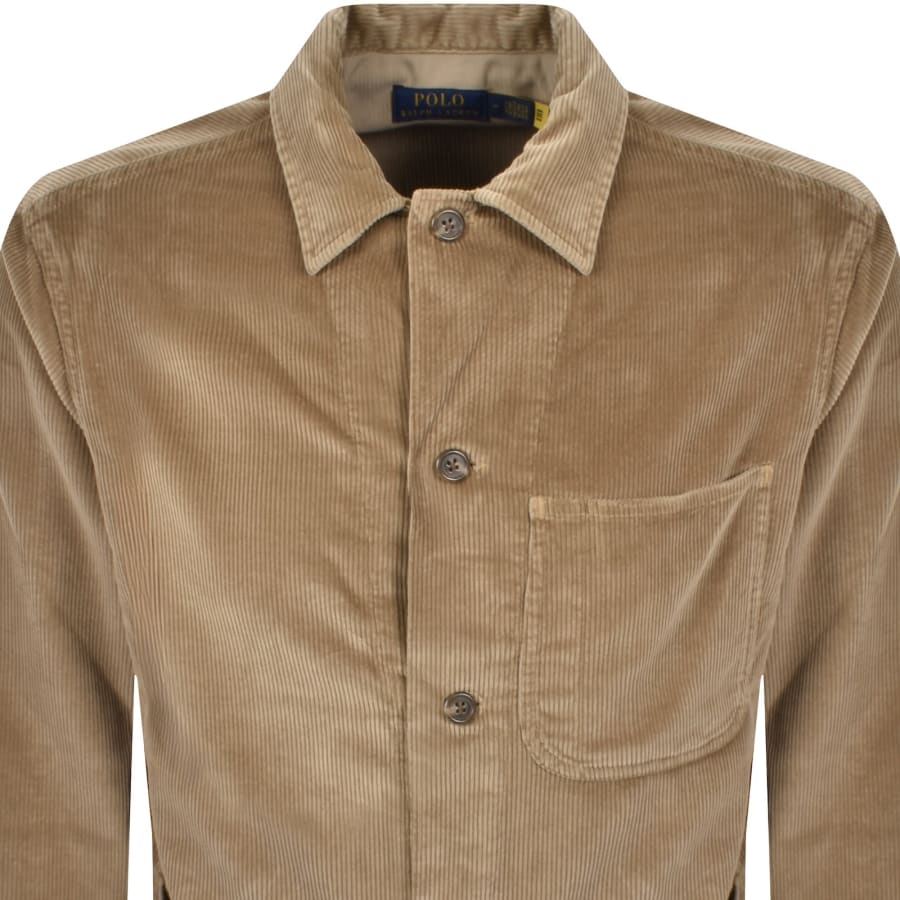 Image number 2 for Ralph Lauren Corduroy Overshirt Brown