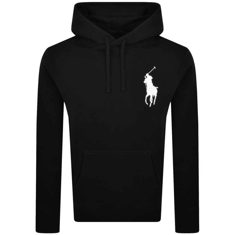 Image number 2 for Ralph Lauren Embroidered Logo Hoodie Black