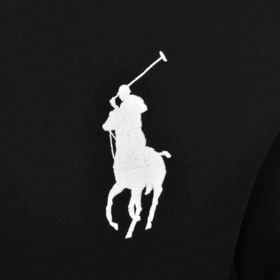 Image number 4 for Ralph Lauren Embroidered Logo Hoodie Black