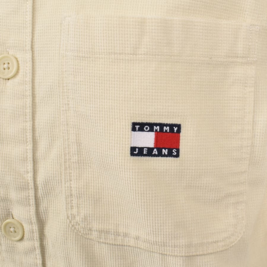 Image number 3 for Tommy Jeans Corduroy Overshirt Cream