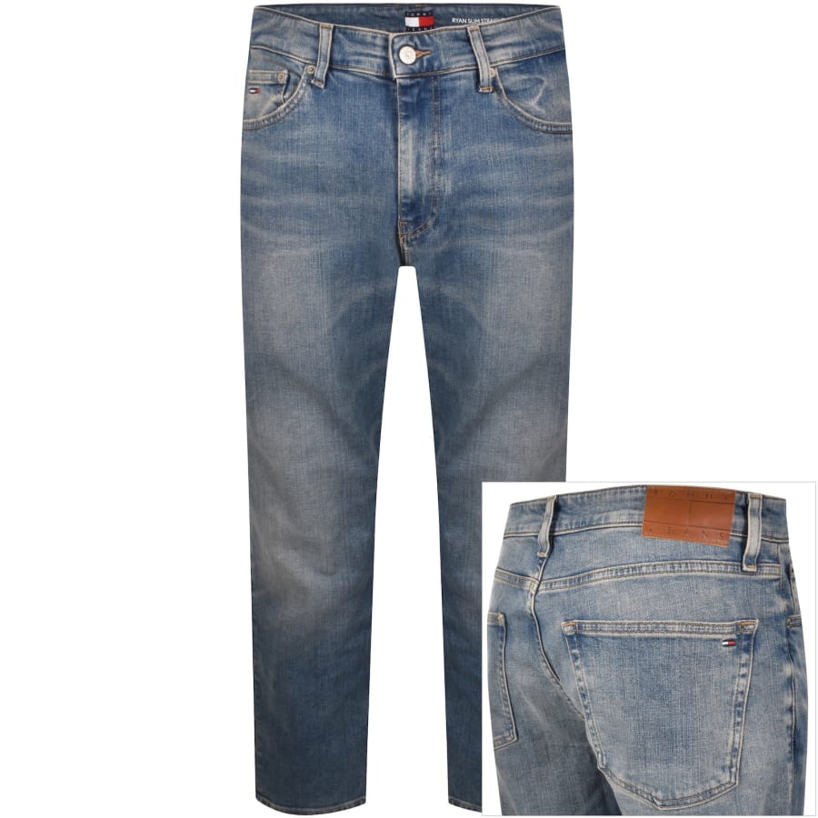 Image number 1 for Tommy Jeans Ryan Slim Fit Straight Jeans Blue