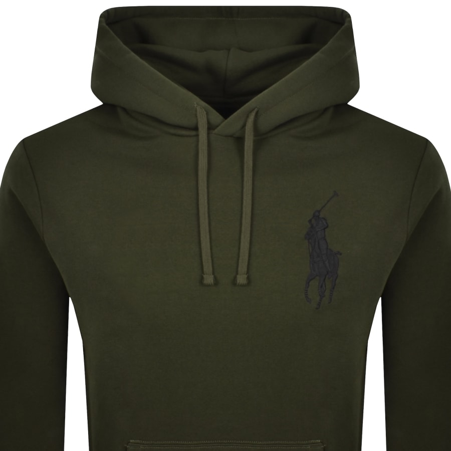 Image number 3 for Ralph Lauren Embroidered Logo Hoodie Green