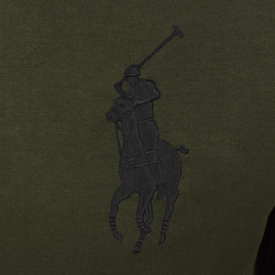 Image number 4 for Ralph Lauren Embroidered Logo Hoodie Green