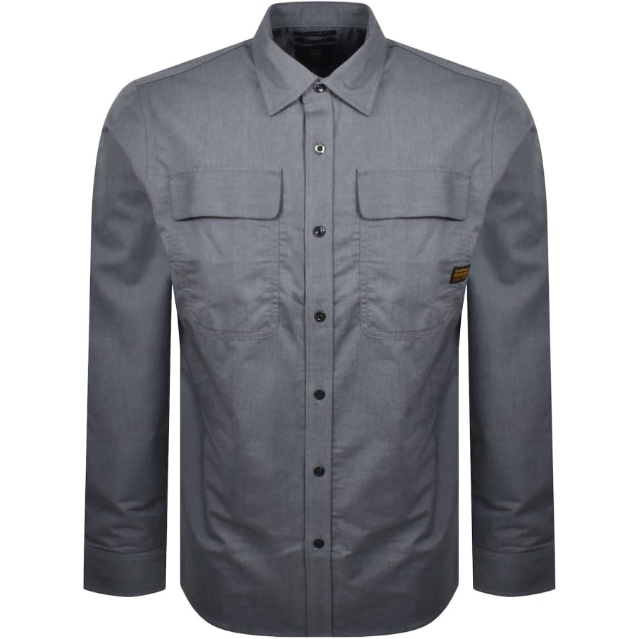 Image number 1 for G-Star CPO Long Sleeve Shirt Ash Blue