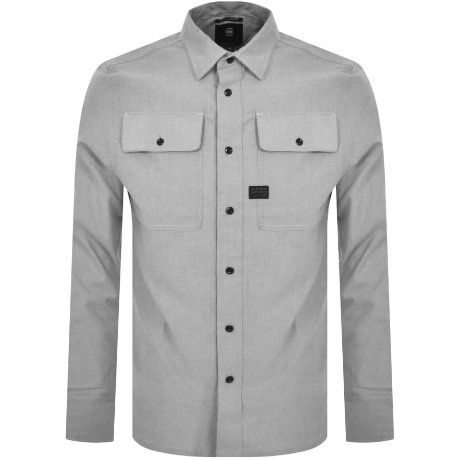 Image number 1 for G Star Raw CPO Long Sleeve Shirt Grey